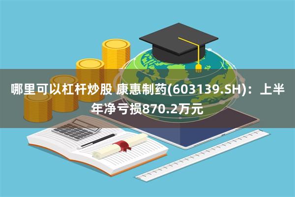 哪里可以杠杆炒股 康惠制药(603139.SH)：上半年净亏损870.2万元
