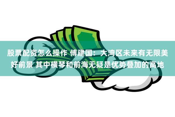 股票配资怎么操作 傅建国：大湾区未来有无限美好前景 其中横琴和前海无疑是优势叠加的高地