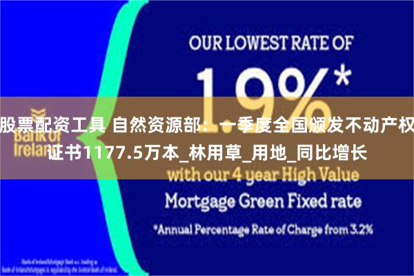 股票配资工具 自然资源部：一季度全国颁发不动产权证书1177.5万本_林用草_用地_同比增长