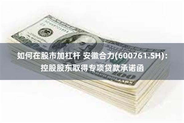 如何在股市加杠杆 安徽合力(600761.SH)：控股股东取得专项贷款承诺函