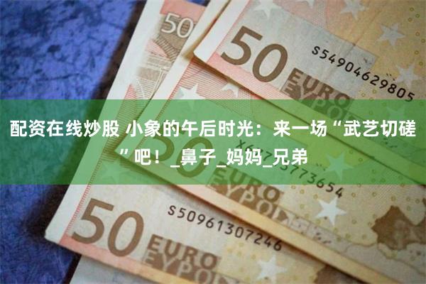 配资在线炒股 小象的午后时光：来一场“武艺切磋”吧！_鼻子_
