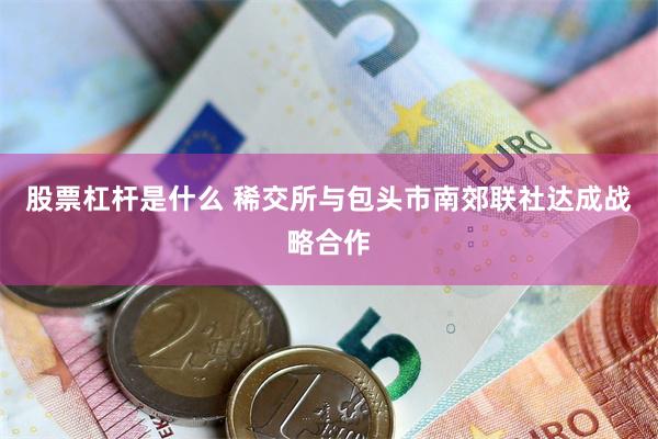 股票杠杆是什么 稀交所与包头市南郊联社达成战略合作