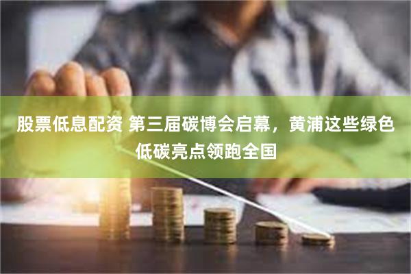 股票低息配资 第三届碳博会启幕，黄浦这些绿色低碳亮点领跑全国