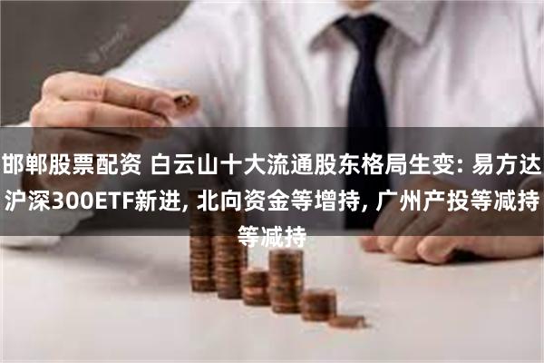 邯郸股票配资 白云山十大流通股东格局生变: 易方达沪深300