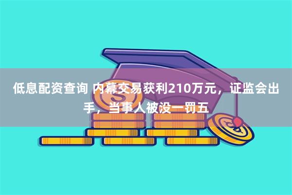 低息配资查询 内幕交易获利210万元，证监会出手，当事人被没