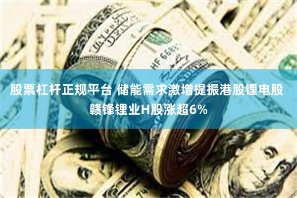 股票杠杆正规平台 储能需求激增提振港股锂电股 赣锋锂业H股涨